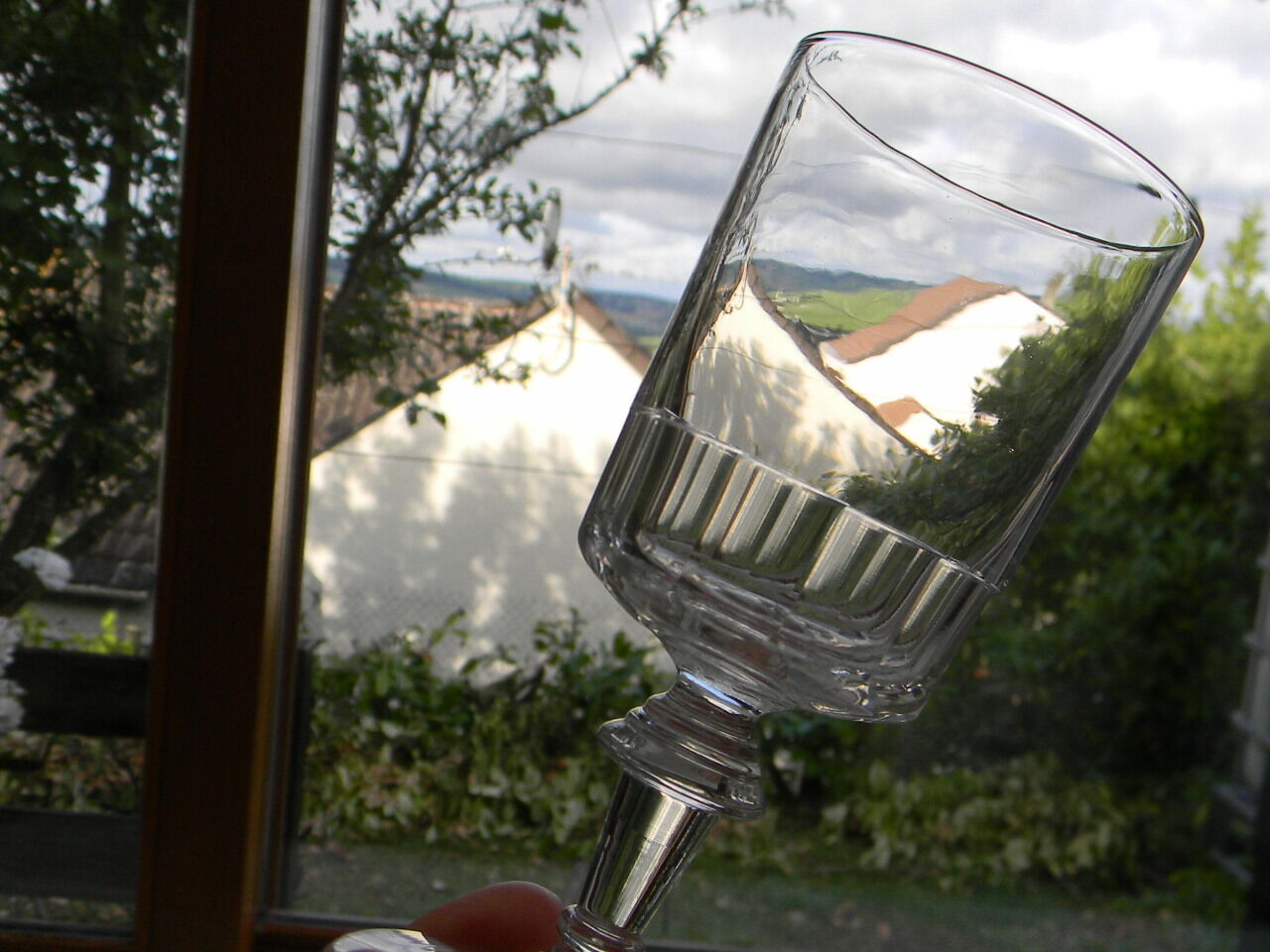 Set of 6 antique glass port glasses or aperitif Mirabeau style