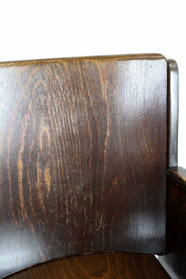 Chaise de cinéma, théâtre TON (Thonet) en bois, années 1940