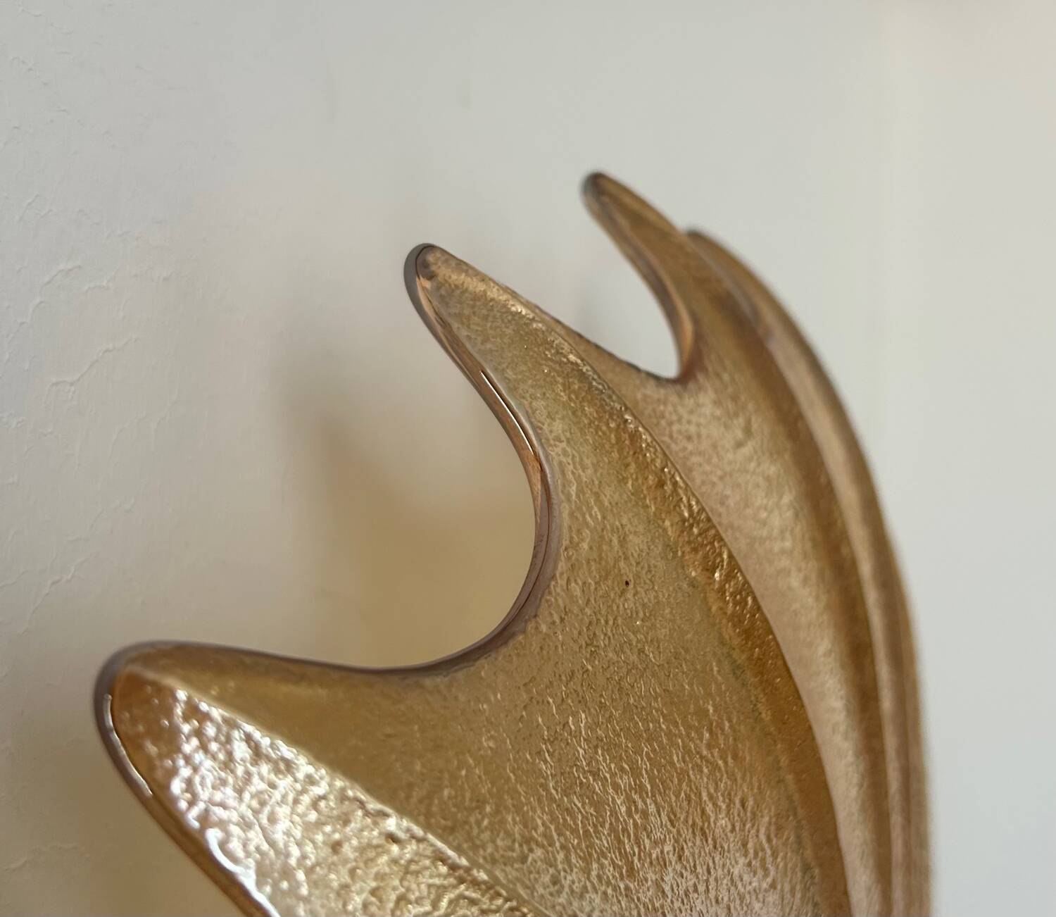 Vintage XL wall lamp, Murano and brass, Italy 1970