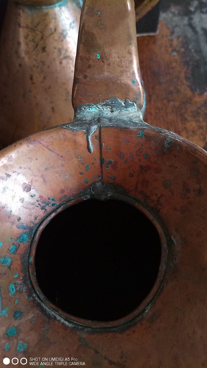 Measures "imperial" english copper 1/2 gill to 1 gallon / nineteenth century x 7pcs