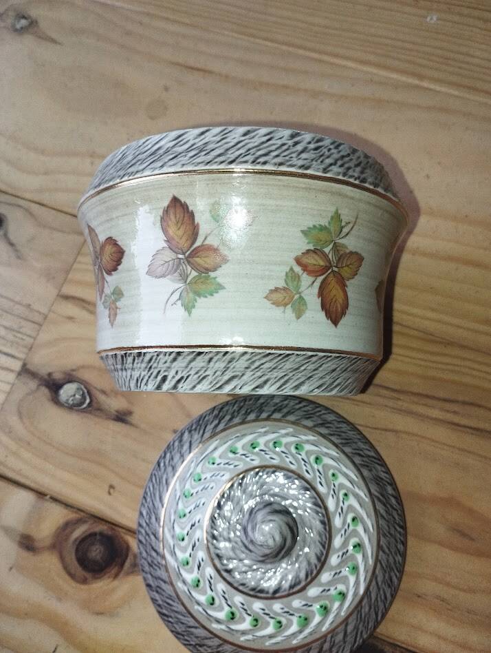 Vintage glazed stoneware bonbonnière by Jacques Breugnot – 1960s/70s