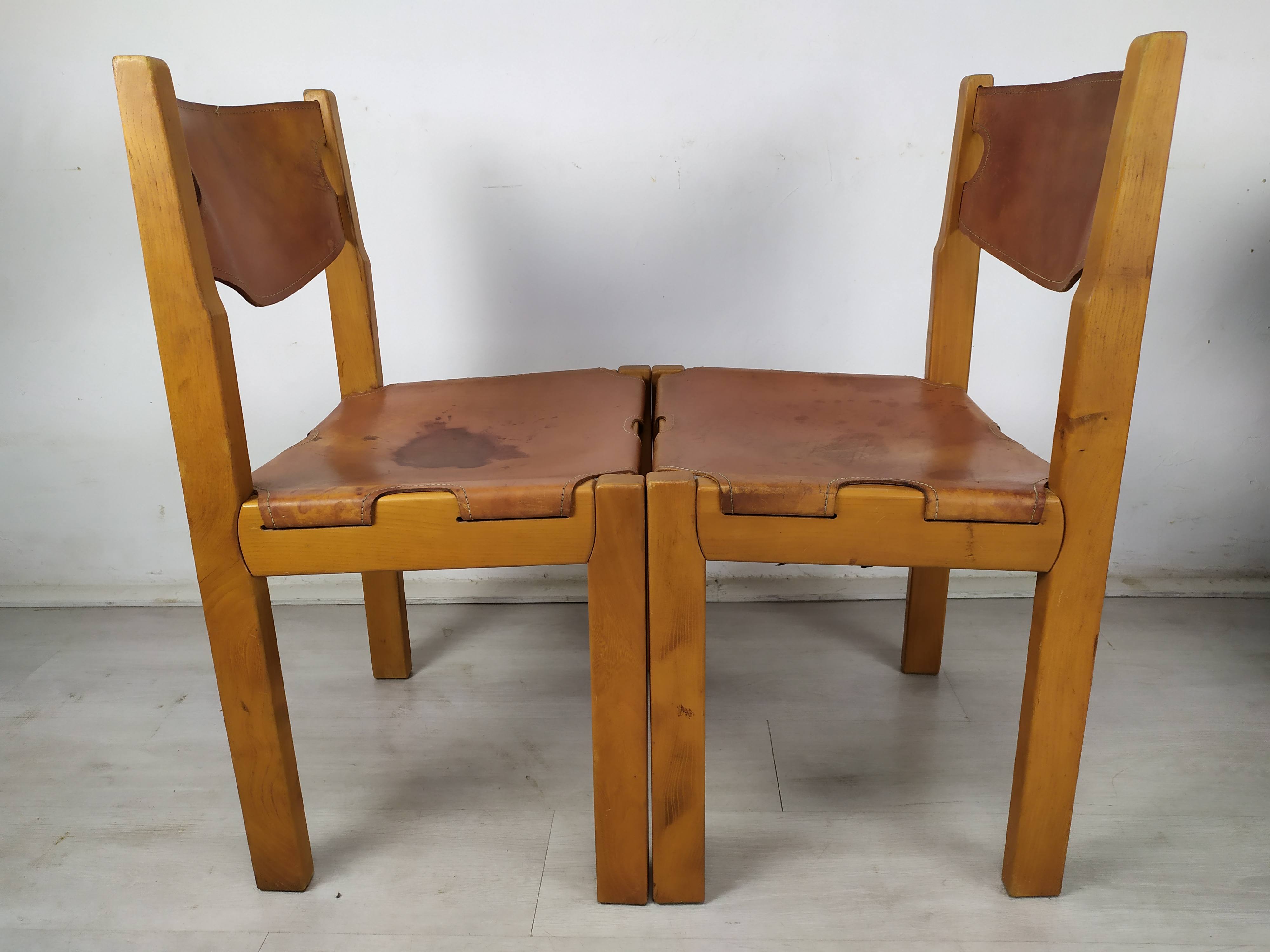 Regain homemade leather chairs
