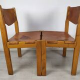 Chaises en cuir maison Regain
