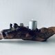 Raw vine candle holder