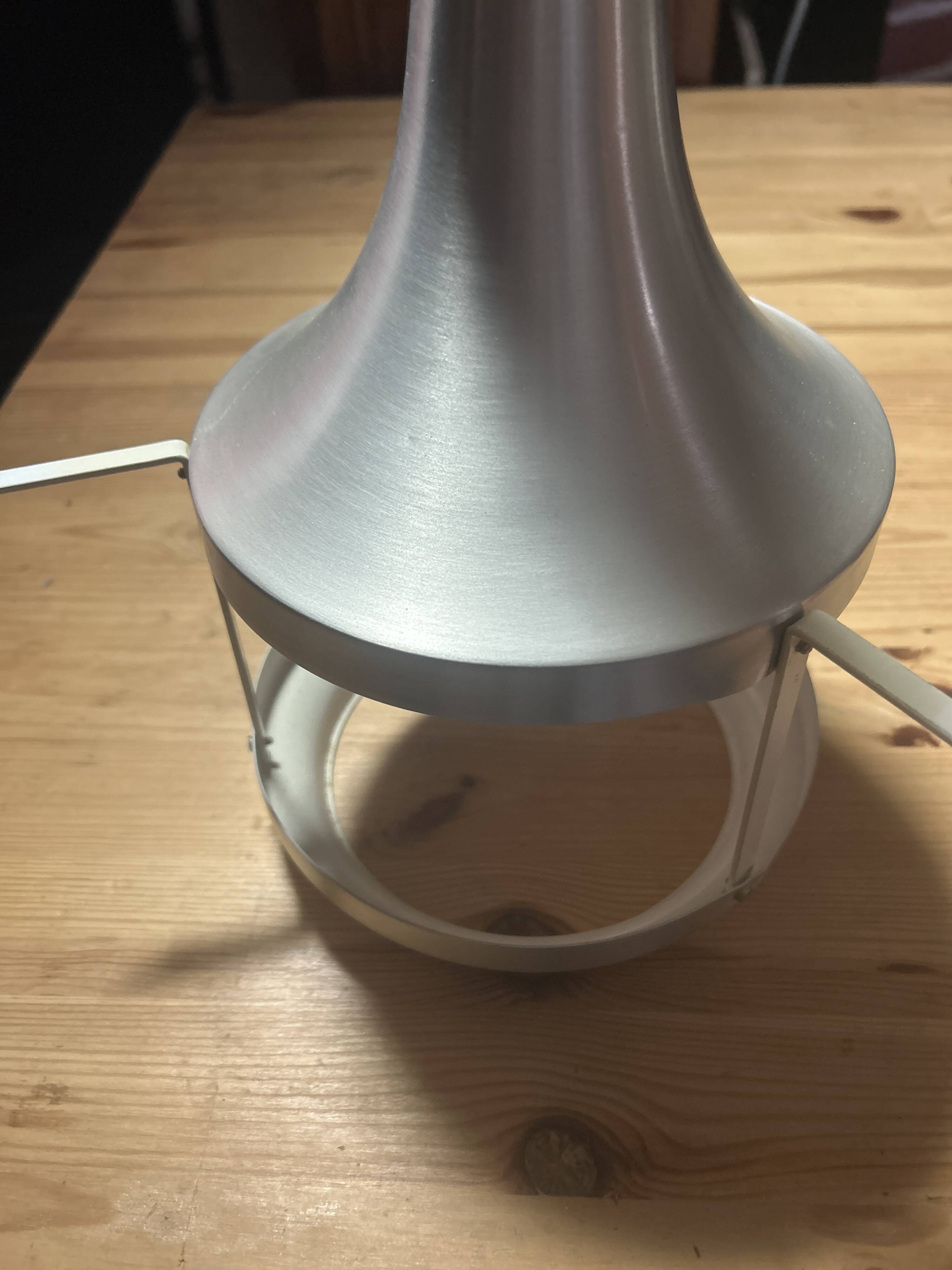Vintage designer aluminum pendant light
