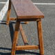 Dark wood bench