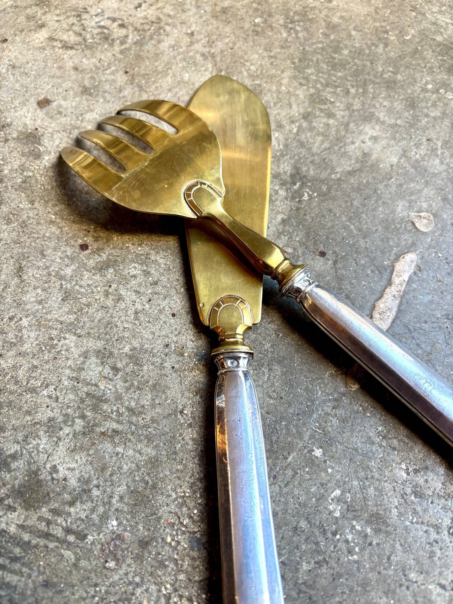 Silver and vermeil serving cutlery