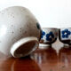 Stoneware tea set with currants, vintage Japan