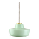 Mid-century italian glass & brass pendant lamp