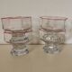 set of 4 ice cream cups, transparent glass dessert, octagon shape