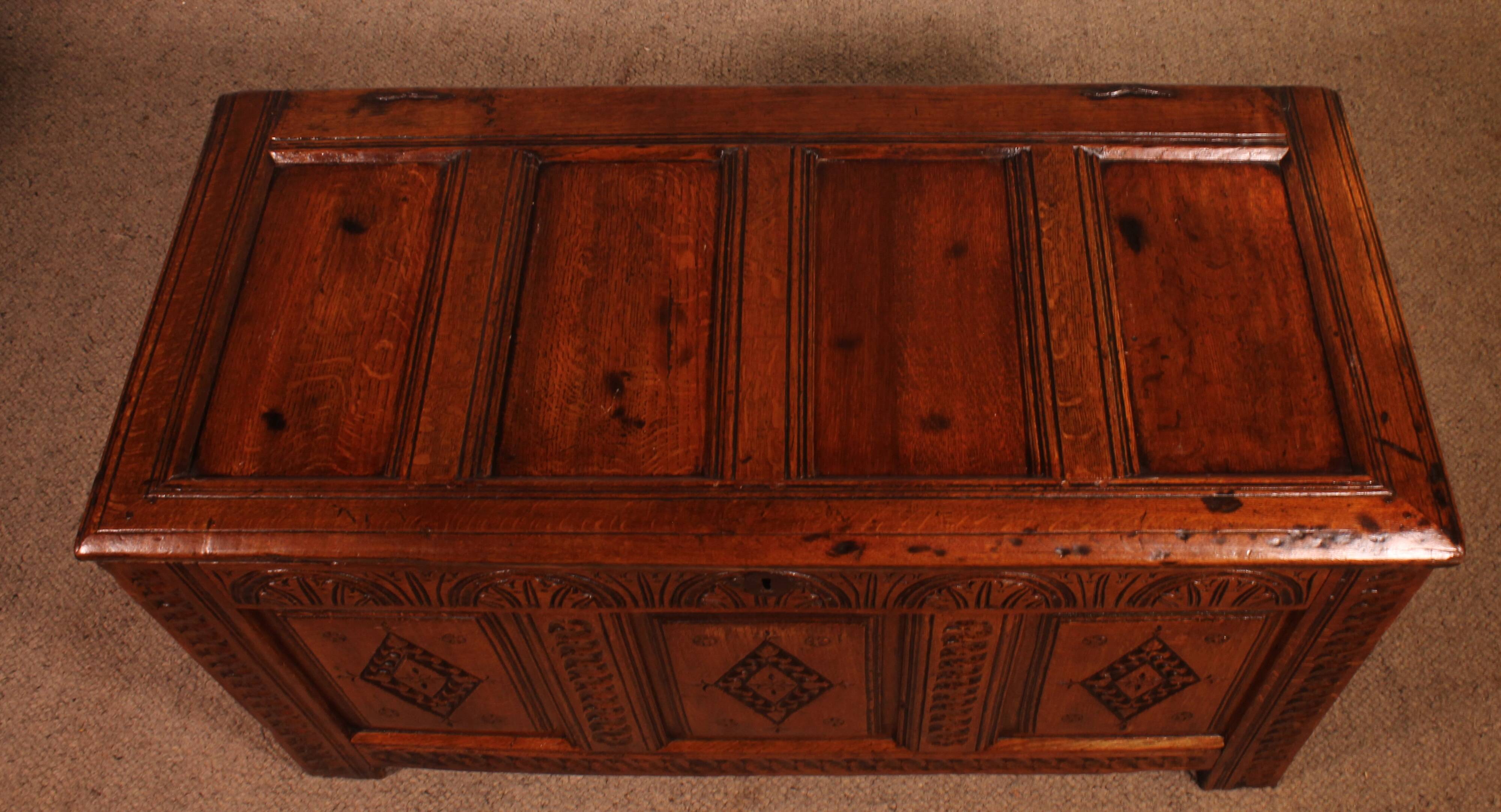17th century English oak chest