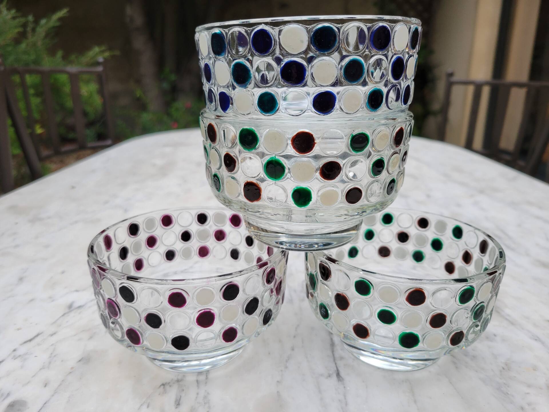 4 glass bowls La Rochère