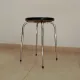 Tabouret rond vintage en formica années 70