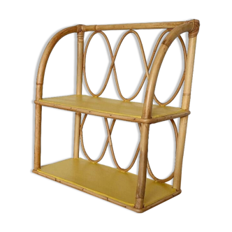 Vintage rattan shelf