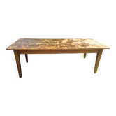 Table de ferme ancienne en merisier 204 x 81 cm