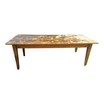 Old farmhouse table in cherry wood 204 x 81 cm
