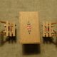 Old miniature doll table furniture and 2 folding garden furniture chairs