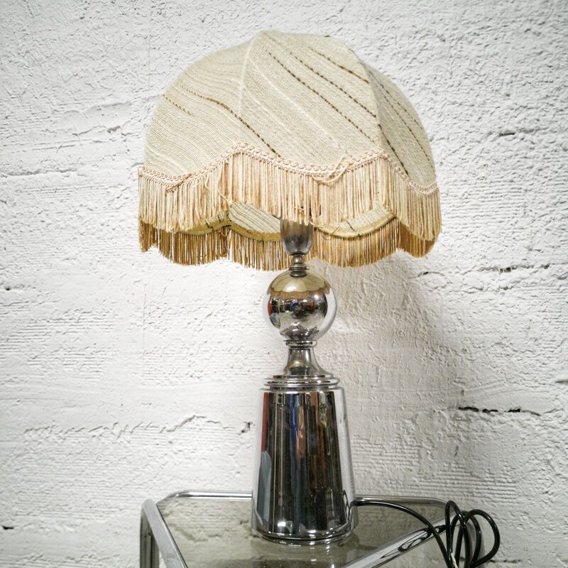 Vintage chrome foot lamp