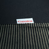 Rare Green Striped Maralunga chair by Magistretti for Cassina, Italy,