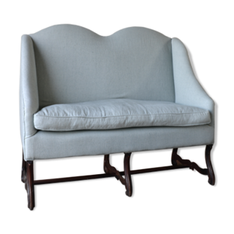 Louis XIV Os de mouton sofa with cushion reupholstered