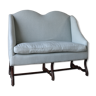Louis XIV Os sofa cushion reupholstered with Sheepskin