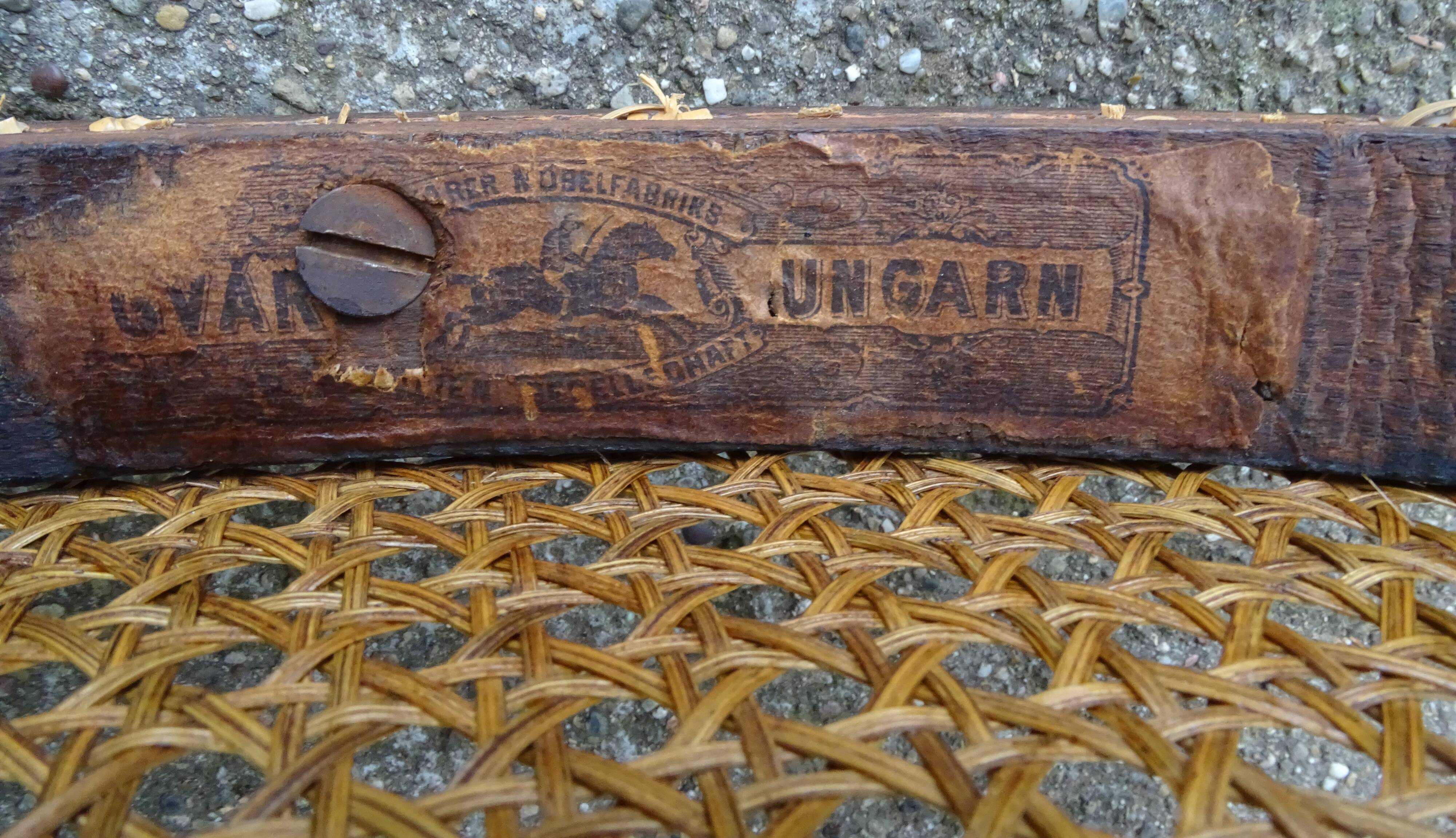 Viennese armchair in bentwood type canned bistro, circa 1900 UNGVAR