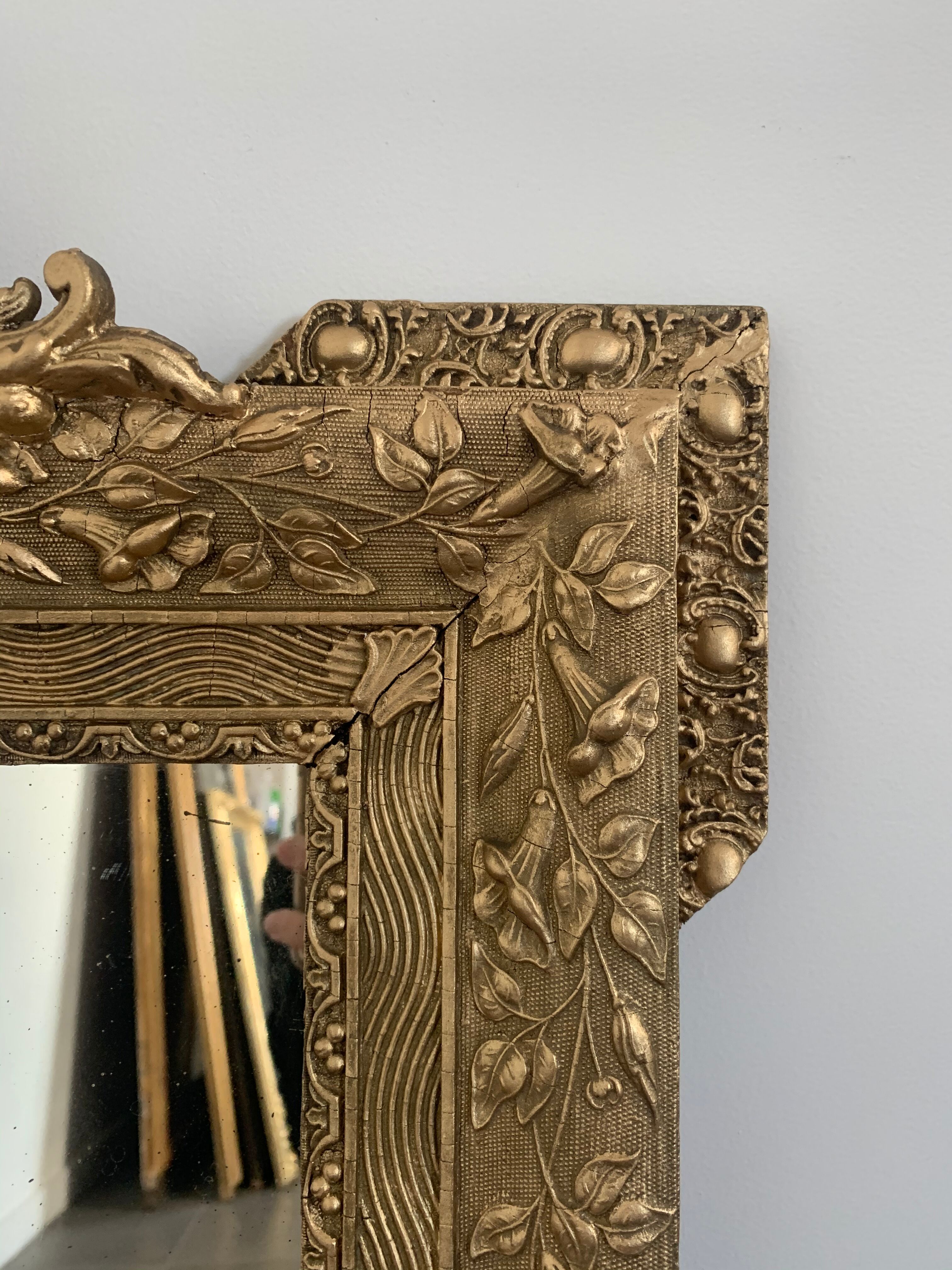 Napoleon III mirror with pediment - 92x63cm