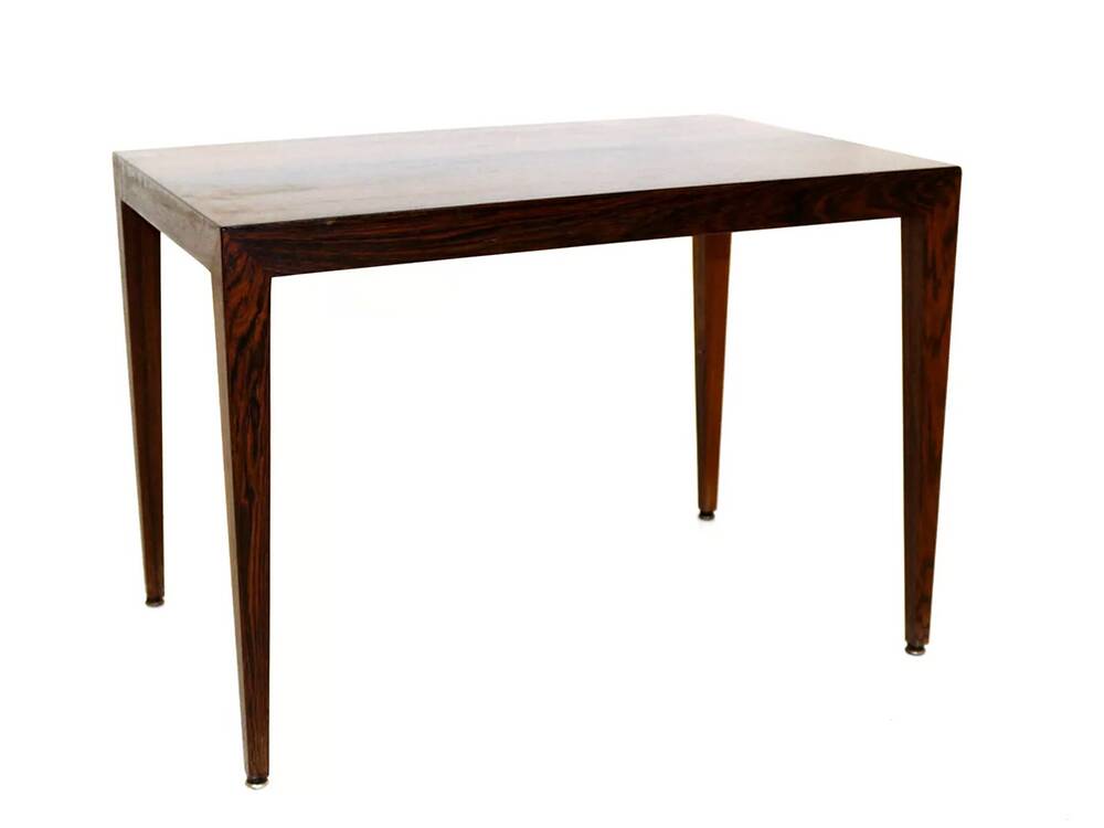 Side table in rosewood by Severin Hansen for Haslev, Denmark, 1960.
