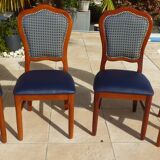 9 merisier solid wood style high chairs variegated