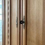 Art Deco style cabinet in raw wood, renovated