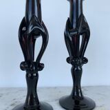 Glass candle holders
