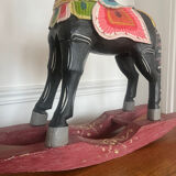 Antique wooden rocking horse