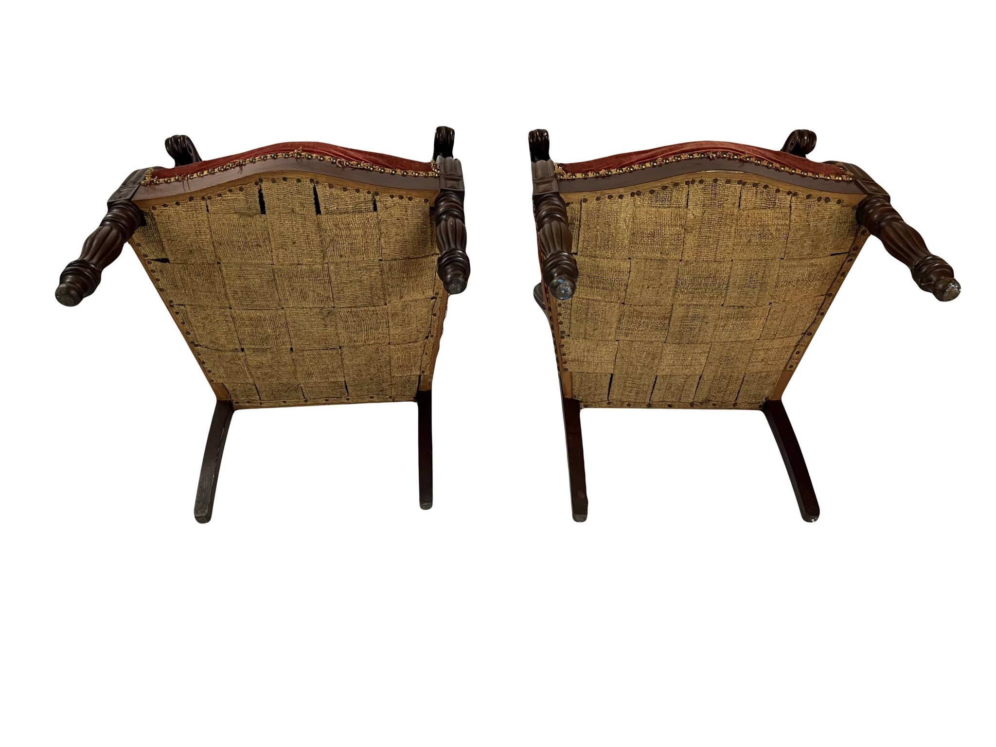 Paire de fauteuils Louis Philippe en acajou massif