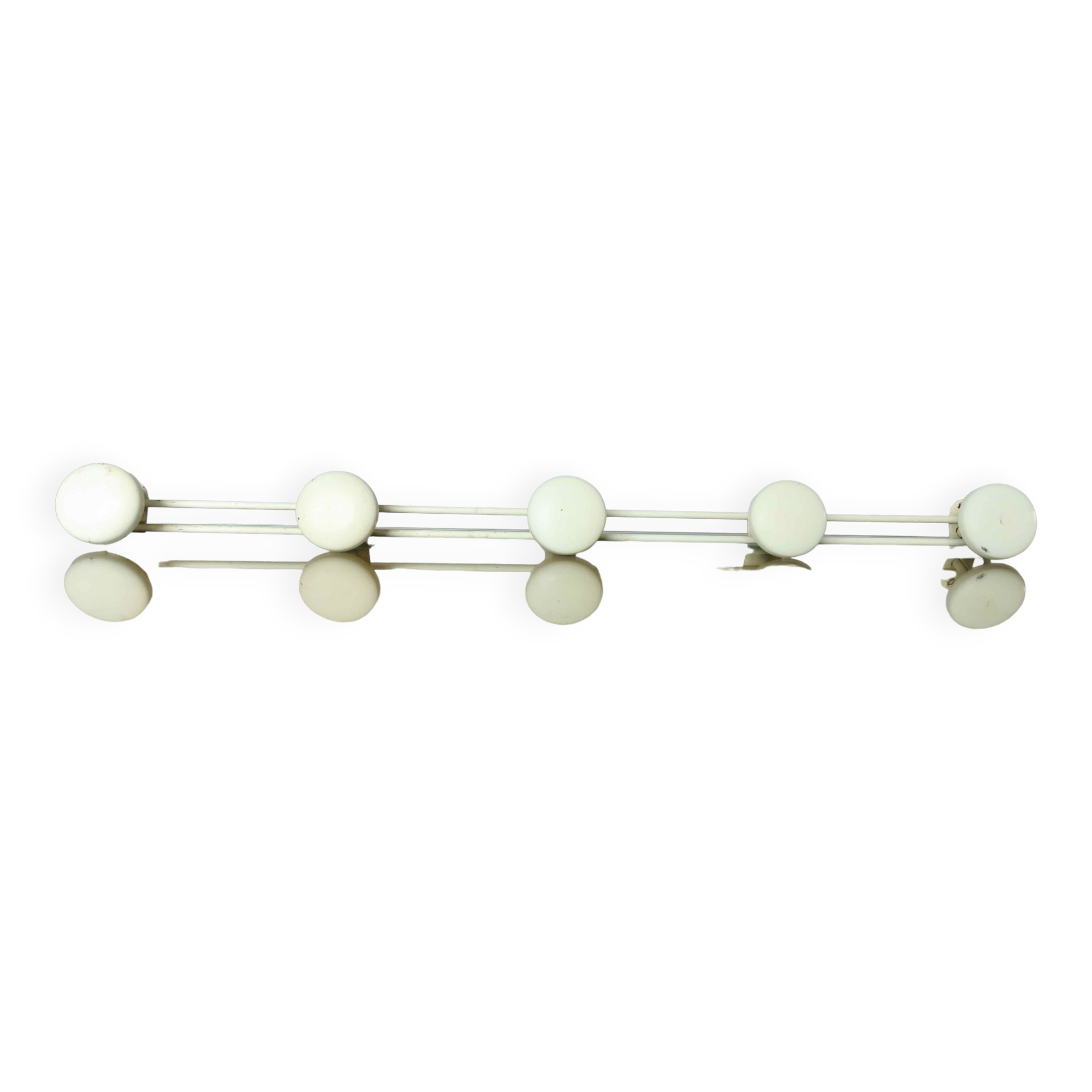Wall-mounted coat rack in lacquered metal 40s 50s