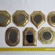 Set of 7 vintage Moroccan openwork brass mirrors