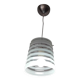 70's pendant light, partially sandblasted molded glass