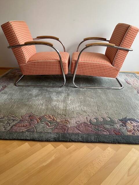 Pair of Mücke-Melder Cantilever Armchairs FN21 Famos, 1940s
