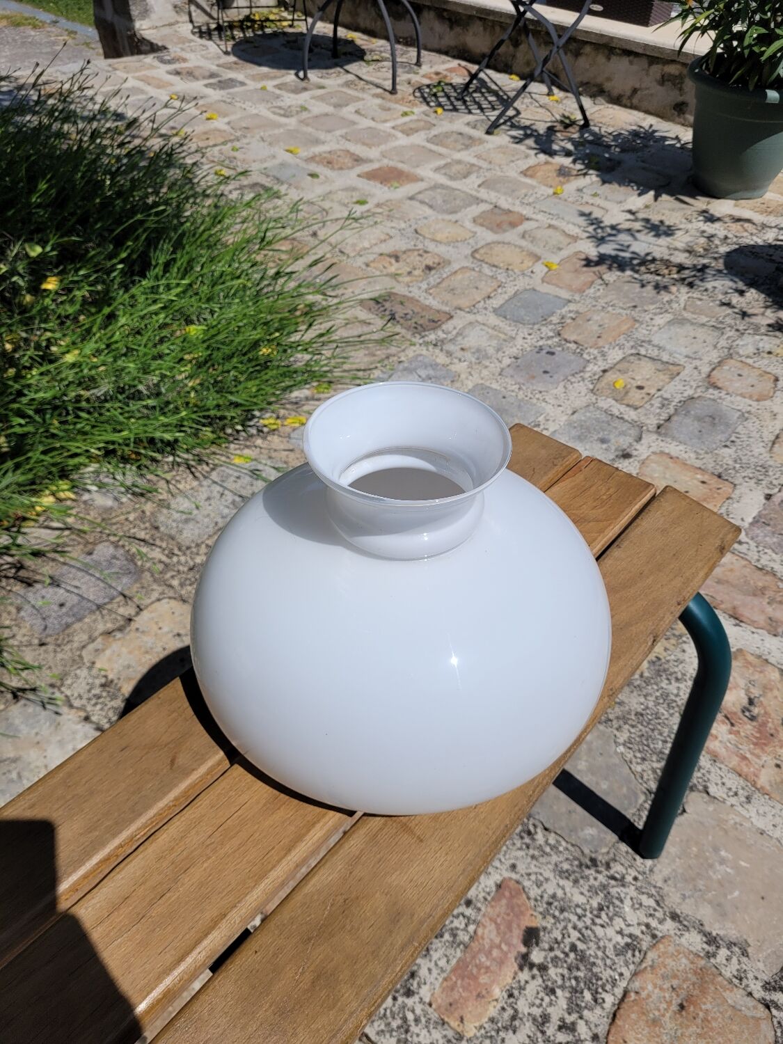 White opaline globe 275mm