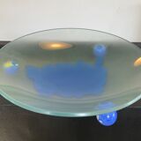 Empty vintage pocket in frosted glass signed