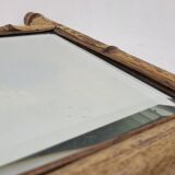 Beveled bamboo mirror early 20th century