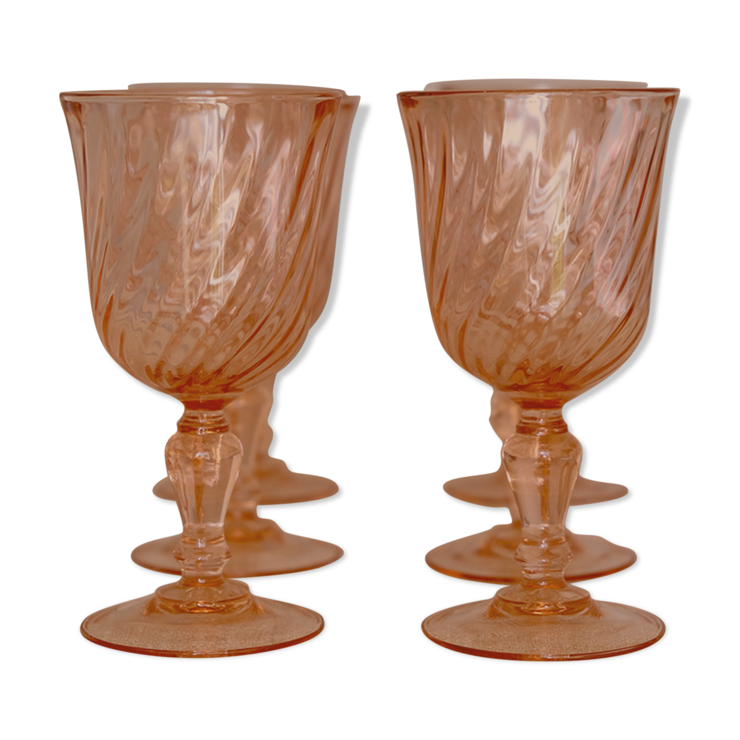 Rosaline Luminarc Arcoroc Pink Red Wine Glasses