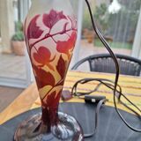 Gallé mushroom bell lamp base and support