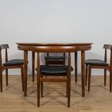 Mid-Century Teak Dining Table & Chairs by Hans Olsen for Frem Røjle.