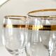 9 crystal walking glasses with gilding