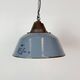 Industrial Grey Enamel and Cast Iron Pendant Light, 1960s