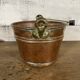 Old copper flower pot