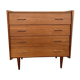 Commode chiffonnier teck vintage pieds fuseaux 1950 60