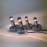 Set of 2 Space age chrome bedside lamps , 1970’s