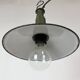 Industrial Green Enamel Military Pendant Lamp with Cast Aluminium Top, 1960
