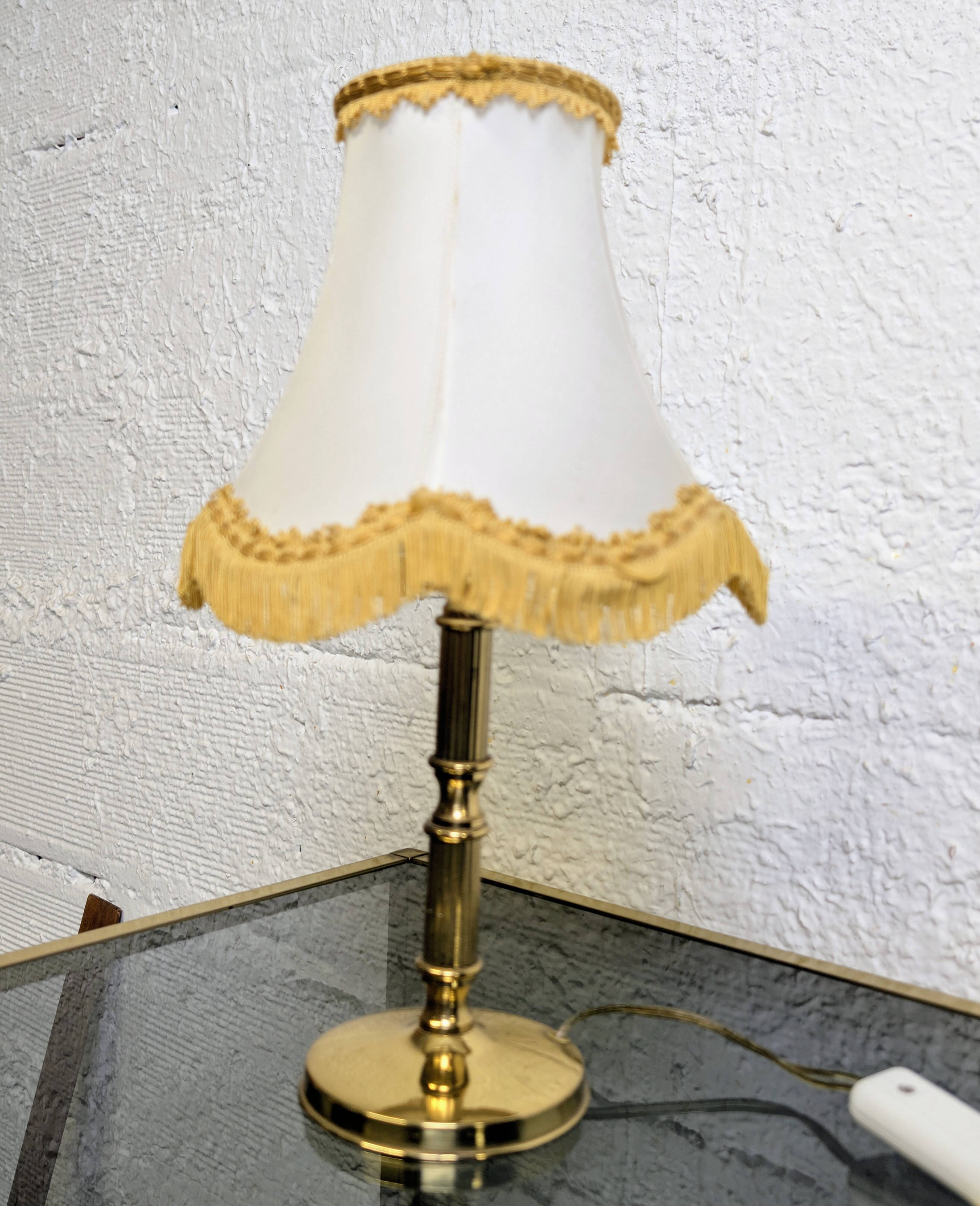 Gold metal bedside lamp